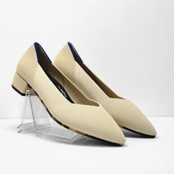 Rothy's Shoes - ROTHY'S WOMEN'S the high point sandstone & bluepointed toe shoe Size 9  NEW